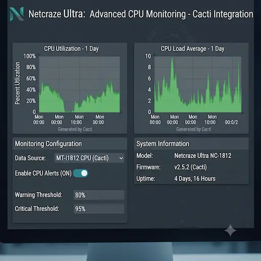 Настройка мониторинга CPU для роутера Netcraze Ultra в Cacti